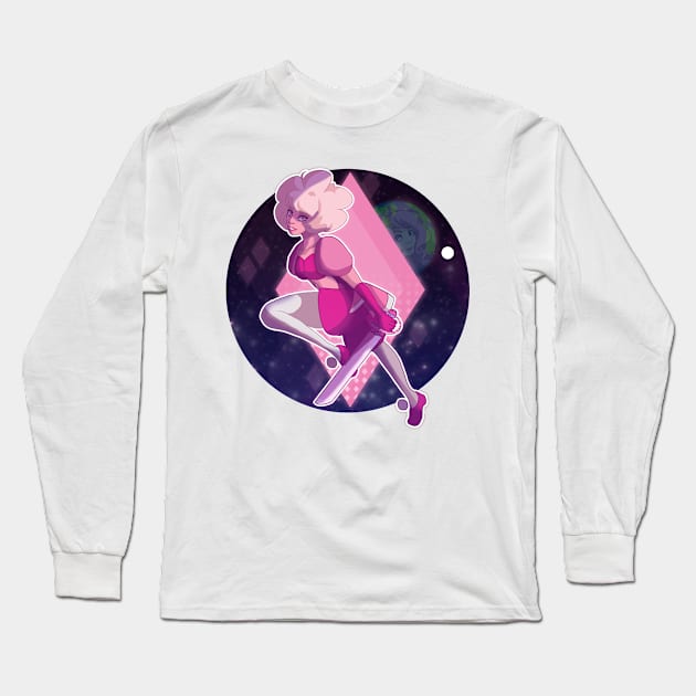 My Diamond Long Sleeve T-Shirt by Miserable in Orange